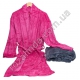 Т0261 Халат банный м/фибра полировка, карманы, пояс, T0261, 185/xxxl, 55*135см,