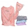 Т0263 Юбка д/сауны + шапка 'Lovely flovers' м/фибра, липучки, T0263, ОТ-68см, h-75, шапоч. 64*27см,435гр