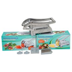 М0865 Картофелерезка механическая ручная нерж.'Potato-chipper',2 насадки д/нарезки, силик.пр. 25.5*8,5*11.5см, 370гр