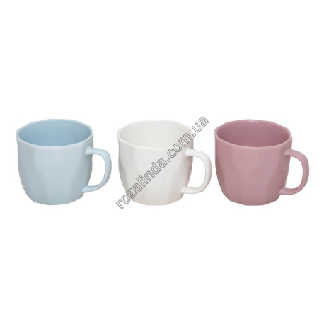 М0903 Чашка керам.'Граненая' soft touch' 350мл, 9*7*8см, 274гр