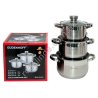 М0946 Кастрюли наб.3шт GUDENHOFF GH-913S,нерж.сталь,индук.дно 2.1/2.9/3.9л, 7слой.дно/руч металл 16/18/20см 3.3кг