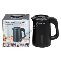 Е0034 Чайник электр. Fairlady FA-1079 0.8L, корп.нерж+пласт.,600W, съемная крышка, 17*14.5*17см,543г