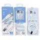 S0242 Кабель USB Lightning(айфон) 10/д, 1м, Senzhen, быстрая зарядка, 8А, ТРЕ+алюминий, стойкий к залому, СВ90, 47гр