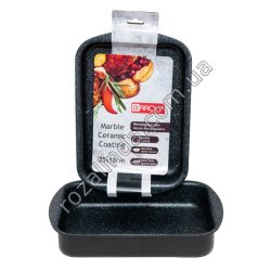 S0093 Противень д/запекания прямоуг. BAROLY 25*18см h-5см мраморный керам. покрытие, 7003-25, 29*20*5см, 468гр