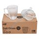S0175 Чашка стекло 1ШТ прозрачная, камни, узкая, высокая 248мл, 'Deli Glass', ZB317B, 7.5*9см, 240гр