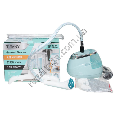Е0046 Отпариватель вертикальный TIFFANY TF-2803, 2200W, 2л, 1.5м шнур,нас.щетка, пар.насадка,42г/мин