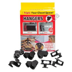 S0229 Крючки на тремпель, органайзер для шкафа, 8шт/уп, Hangers, 4.5*4.5*3см,65гр