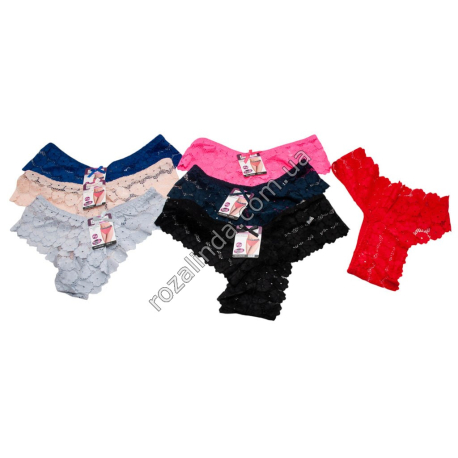 Т0486 Трусы женские кружево Бразилиана гипюр полностью 12/д, Size L-XL, Liushun Star, LS8236, 21гр