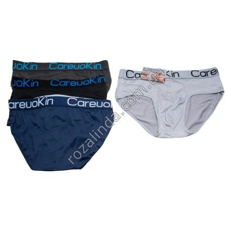 Т0505 Трусы мужские плавки 'Однотонные' CareuoKin 12/д, Size L-2XL, А1393, 50гр, 36*27см