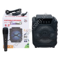 Е0099 Колонка музыкальная 6.5' 'Х' ВТ-6121, 1200mA, DC5V, 5W, 80dB, TFCard, USB, микрофон, 19*10.5*22см, 678гр