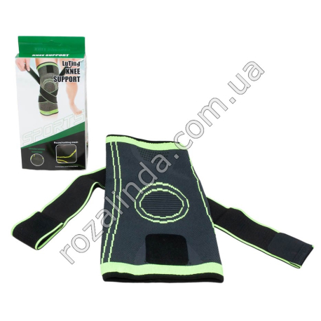 S0394 Бандаж фиксатор коленного сустава 1ШТ Knee Support с доп.фиксирующими ремнями, LT-2024, 29.5*16.5см, 91г