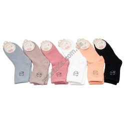 Т0468 Носки женские шерсть 12/д Warm socks пушистые, мишки, 22-25см(36-41р), 41гр