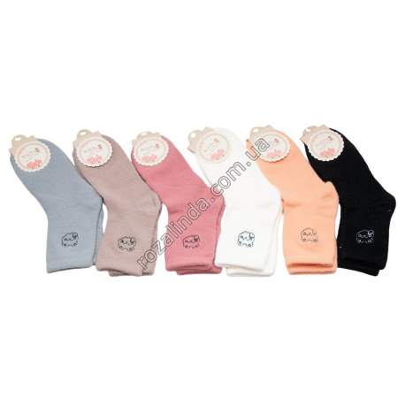Т0468 Носки женские шерсть 12/д Warm socks пушистые, мишки, 22-25см(36-41р), 41гр
