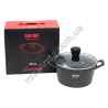 М0893 Казан круглый CHIC CHEF, 20см h-10см, Грани СС3120, черн. с бело-красн крапин, не сод. PFOA, 1220гр