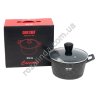 М0893 Казан круглый CHIC CHEF, 20см h-10см, Грани СС3120, черн. с бело-красн крапин, не сод. PFOA, 1220гр