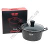 М0894 Казан круглый CHIC CHEF, 24см h-11см, Грани СС3120, черный с бело-красн крапин, не сод. PFOA, 1685гр