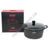 М0896 Казан круглый CHIC CHEF 32см h-14см, Грани СС3120, черн. с бело-красн. крапин, не сод.PFOA, 2800гр