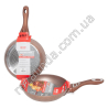 М0905 Сковорода б/кр CHIC CHEF, 24см, h-5см, frying pan, бронза, ручки Soft touch, 669гр