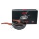 М0907 Сковорода+крышка WOK CHIC CHEF, 30см h-см, мрам. покрыт., черн. в крап, бакелитовые ручки п/дерево, СС1102D, не сод. PFOA,