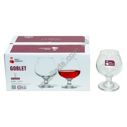 S0162 Бокалы набор 6 ШТ низкий Коньяк, 178(125)мл, 'GOBLET' Red cherry, G3702, 5.5*10.5см, 112гр, 6шт/уп, 12уп/ящ