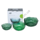 S0187 Тарелка Салатник набор 3шт зеленые Green apple, 'Deli Glass', DX40AG/L3, 19*19*7см, 1267гр, 12уп/ящ