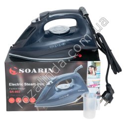 Е0057 Утюг SOARIN SR-802, керам.подошва, 1800Вт,верт. пар.удар, самочистка,инд.нагрева, термостат, 28*12*16см, 854гр
