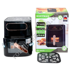 Е0076 Аэрофритюрница SQNYMAX SN-80184, 8.0L, 3000W, цифровая светодиодная панель, 7 программ, 30*30*36.5см, 3640гр