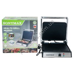 Е0081 Гриль большой SQNYMAX SN-9002 3000W мет. корпус, с ручкой, открытие 180, 33*33.5*11см, 3кг