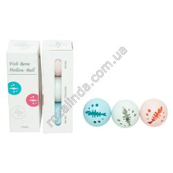 S0425 Игрушка интерактивная Мяч 5см 3ШТ/наб. Мята/колокольчик/свет 'Fish Bone', 5*5*15см, 57гр