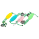 S0433 Игрушка Прорезыватель жвачка для собак 12/д 'Кукурузка' с канатом, 'Lili Mascota', каучук, 13см(40см с канатом), 150гр