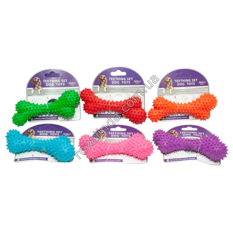 S0435 Игрушка для собак 'Сахарная кость', шипованная с ароматом 'CATHRO' Teething Set, каучук, 15*6*4см, 150гр