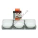 S0447 Соусницы фарфор 3ШТ 'Квадрат', Superior Porcelain, 7*7*3см, 276гр