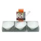 S0448 Соусницы фарфор 3ШТ 'Листочек', Superior Porcelain, 7*8*3см, 216гр