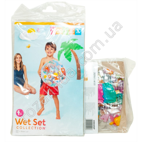 S0655 Мяч пляжный INTEX 51см*20' Рисунок, 59040NP, 98гр