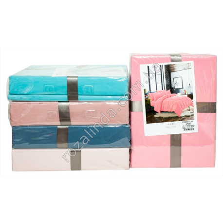 Т0237 Постельное белье фланель евро 'Однотонное' 4pcs: 200*230cм/240*240см/48*74см(2шт), 2.7кг,