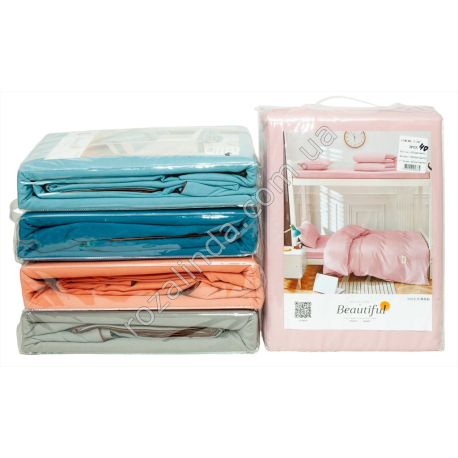 Т0242 Постельное белье фланель 1.5ка 'Beautiful' Однотонное с кантом 3pcs: 150*200см/150*200см/45*70см(2шт), 1.635кг