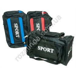 S0269 Сумка спорт/дорожная Sport, полиэстер, ремень, прямоугольн.,2бок.карм+1,ножки, 45*19*23см, 385гр