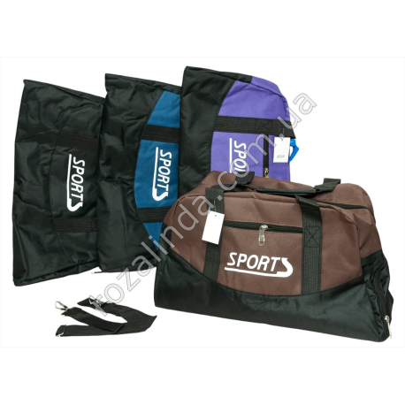 S0270 Сумка спорт/дорожная Sports, Oksford, ремень, заокругл.,1+1 карм, отдел для мокрой одежды и обуви, №606, 47*20*30см, 425гр
