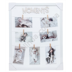 S0676 Фоторамка-коллаж с прищепками 'Moments', 40*50см, 440гр