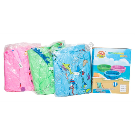 S0581 Бассейн детский надувной Swimming pool, 'Summer Time', рисунок, d-120см, h- см, 894гр