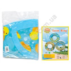 S0587 Круг д/плав. надувной d-80см Swim ring, 'Summer time', рисунок HAPPY DUCKS, d-80см, 148гр