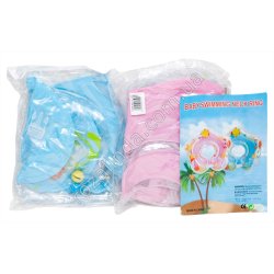 S0595 Круг д/плав.надувной Воротник d-38см BABY Swimming neck ring, Звезда, застежка, d-38см, 122гр