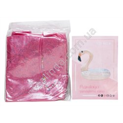 S0609 Круг д/плав. надувной d-90см Swim ring, с фигуркой ФЛАМИНГО розовый, d-90см, 313гр,