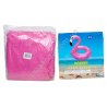 S0628 Круг д/плав.надувной d-120см Swim ring, с фигуркой Розовый фламинго, большой, d-120см,639гр