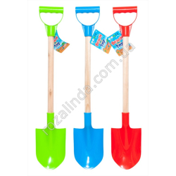 S0634 Лопата детская для песочницы большая, деревянный держак, Beach Toy, 60*11см, 119гр