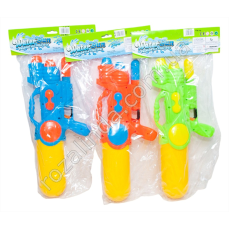 S0644 Пистолет бластер водный с баллоном 42см, Water gun Passion ice cool war, пакет, 3 цвета, 42см, 245гр