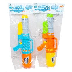 S0646 Пистолет бластер водный с баллоном 40см, Water gun Fighter, пакет, 2 цвета, 190гр