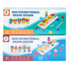 S0746 Игра логическая деревянная (сортер) 'Multifunctional Shape board', геометрия+рыбалка/цифры, 31*13*5см, 588гр