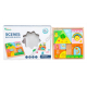 S0751 Игра логическая деревянная, конструктор цветной 'Scenes building blocks' 16дет, 17.5*17.5*3.5см, 722гр,