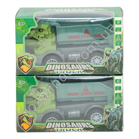 S0765 Машинка 'Dinosaurs truck' самосвал 15.5см, пластик, инерция, 17.5*9.5*7см, 115гр,